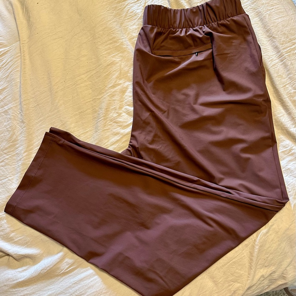 Baleaf Brown Straight Leg Pants with Elastic Waist